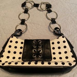 Fun Yves Saint Laurent Polka Dot Shoulder Bag